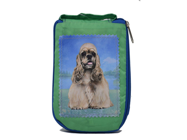 Cocker Spaniel Foldable Tote Bag - Durable, Waterproof - Zipper Market Tote