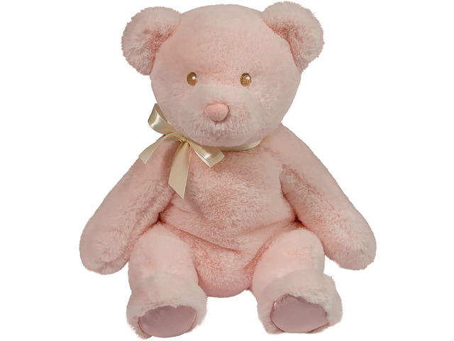 Douglas Nora Pink Baby Girl Teddy Bear Plush Stuffed Animal, 10.5' sitting