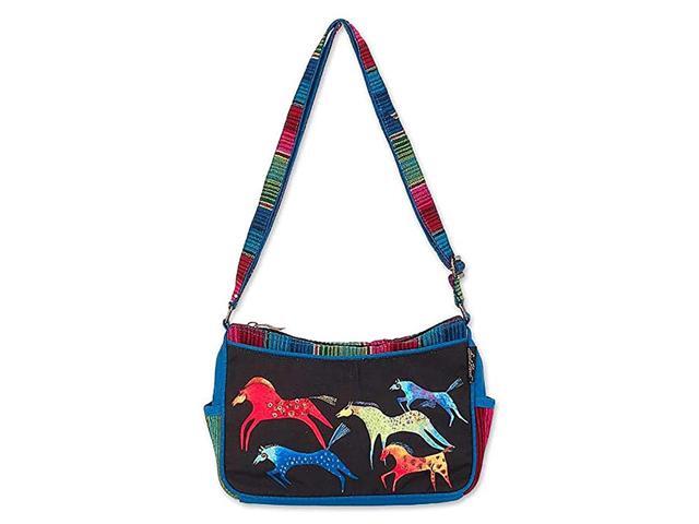 Laurel Burch Dancing Horses Crossbody Bag (Multi)
