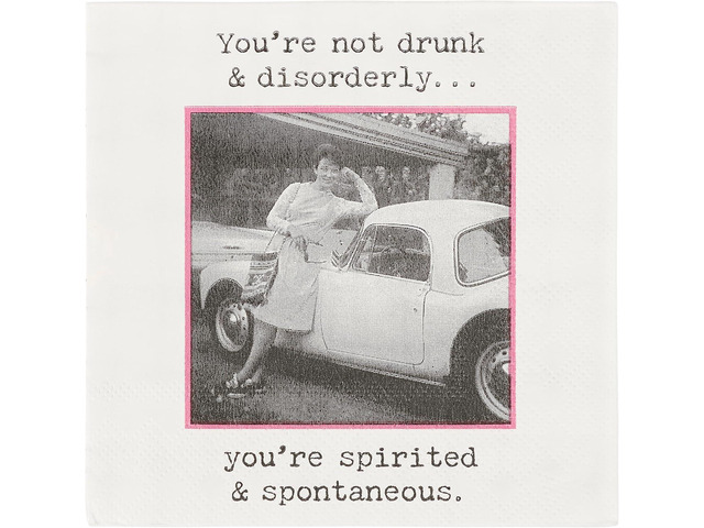 Primitives by Kathy Paper Beverage Napkins, 5' x 5', 20/pk, Spirited/Spontaneous