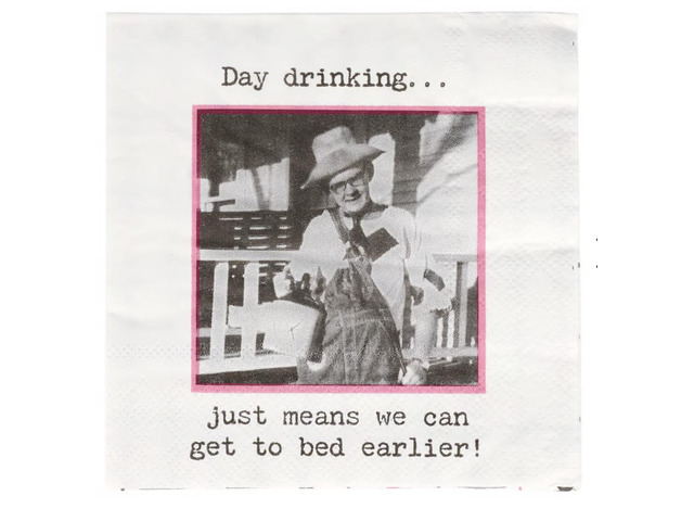 Primitives Trash Talk Paper Beverage Napkins, 5' x 5', 20/pk, Day Drinking