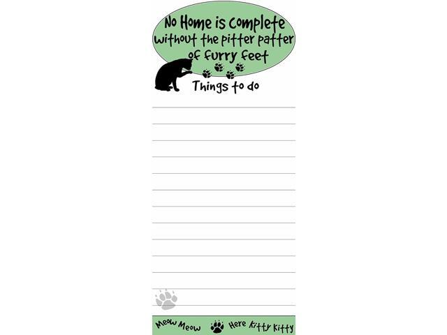 'No Home Is Complete Without Furry Feet' Uniquely Shaped Magnetic List Pads