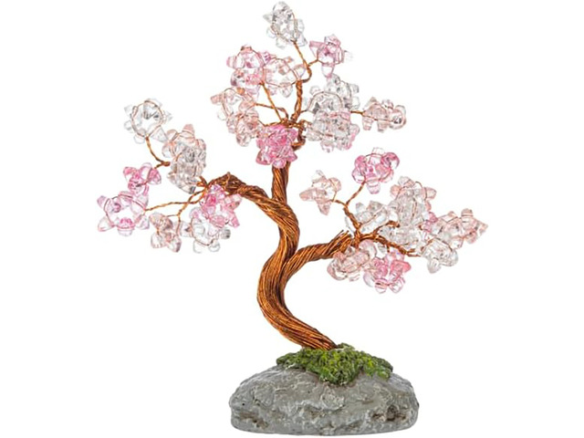 Ganz Crystal Expressions Acrylic Cherry Blossom Beaded Tree Figurine, 5.25'
