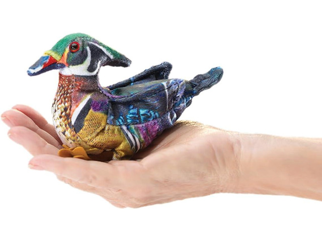 Folkmanis Mini Wood Duck Finger Puppet