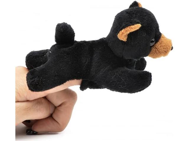 Unipak 1155BK Black Bear Plush Finger Puppet, 5-inch Length