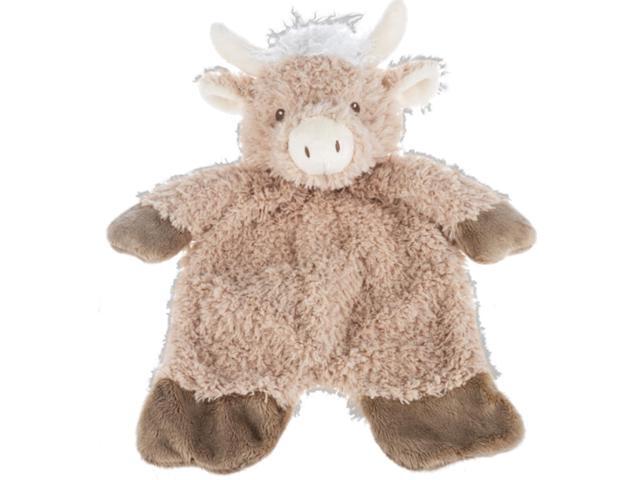 Baby Ganz Hamish Highland Cow Flat-A-Pat Plush Baby Blanket - 18'