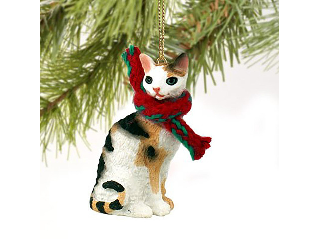 Conversation Concepts Tortoise and White Cornish Rex Original Ornament