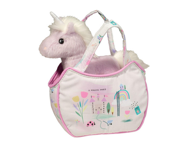 Douglas Magical World Sassy Sak with Purple Unicorn Plush Stuffed Animal Toy, 7'