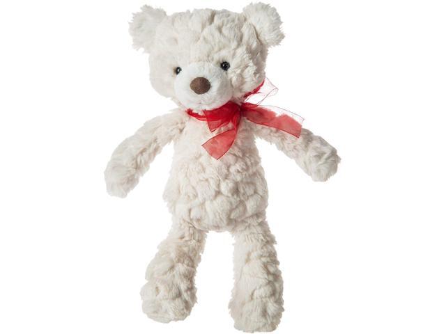 Mary Meyer Valentine Cream Putty Bear with Red Bow Stuffed Animal Toy, 11'