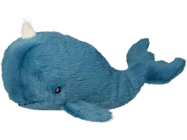 Douglas Marina Navy Whale with Spout Plush Stuffed Animal Toy, 12'
