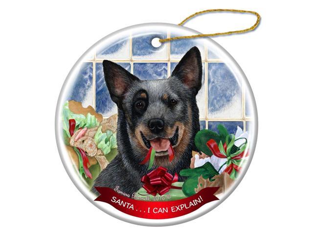 Australian Cattledog Blue Tick Dog Porcelain Hanging Ornament Pet Gift