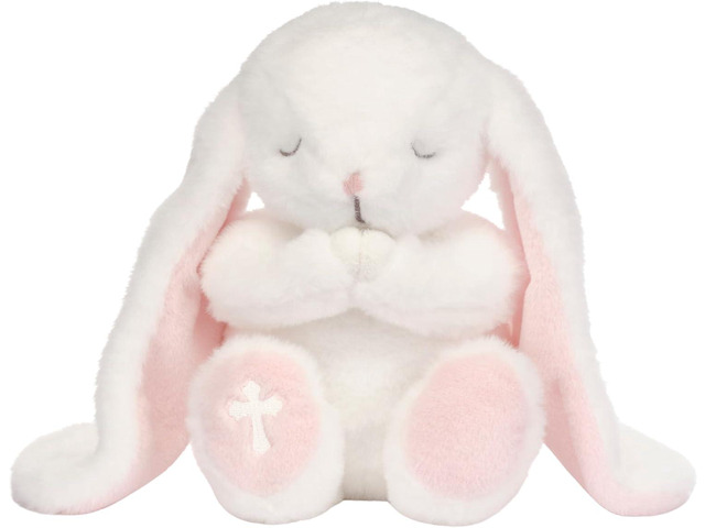 Lambs & Ivy Heaven Sent Baptism White Plush Bunny Stuffed Animal Toy - Precious