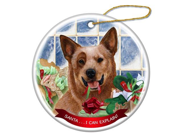 Australian Cattledog Red Tick Dog Porcelain Hanging Ornament Pet Gift