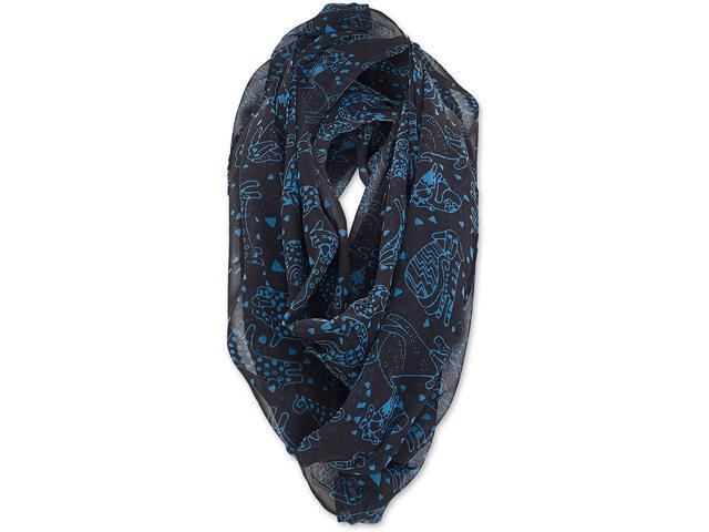 Laurel Burch Artistic Infinity Scarf Collection (Dog Repeat Black Blue)