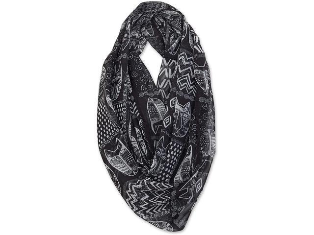 Laurel Burch Artistic Infinity Scarf Collection (Black White Cats