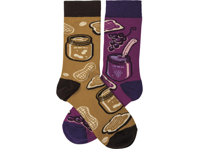 Primitives by Kathy Socks - Socks - Peanut Butter & Jelly, One Size Fits Most