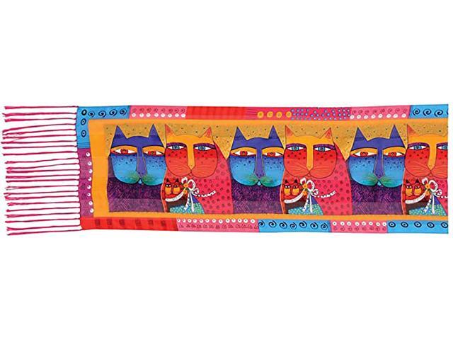 Laurel Burch Silk Scarf Feline Family