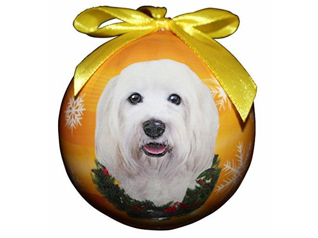 'Havanese Christmas Ornament' Shatter Proof Ball Easy To Personalize