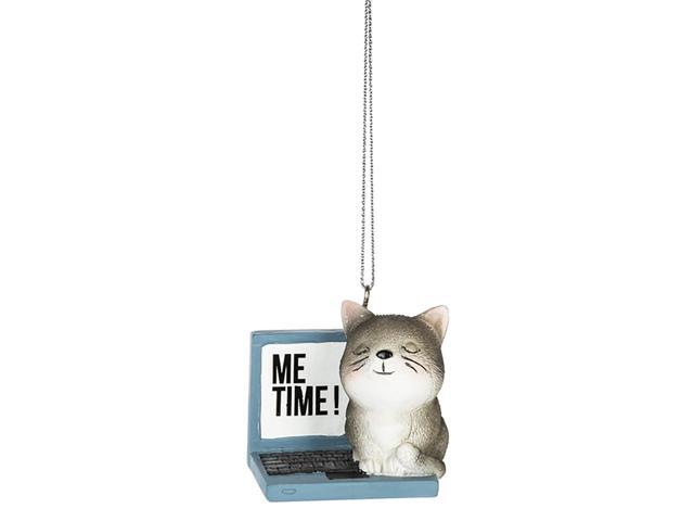 Midwest-CBK 'Home Office Gray Tabby Cat ' Christmas/Everyday Ornament, 2 inches