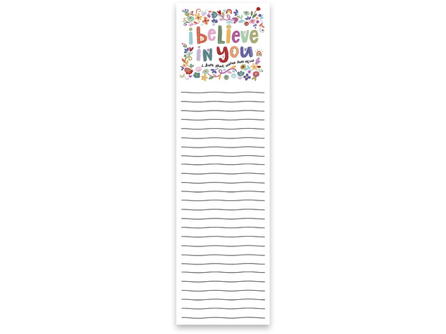 Primitives by Kathy Floral Design I Believe in You Magnetic Paper List Notepad