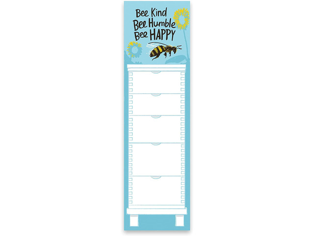 Primitives by Kathy Sunflower Bee Kind Humble Happy Magnetic Paper List Notepad
