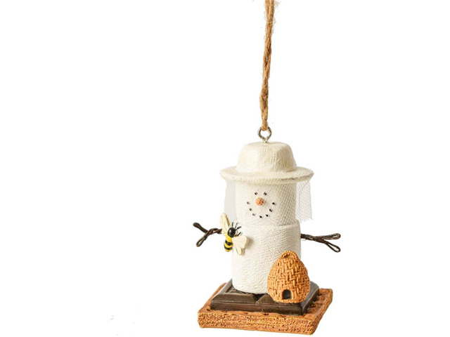 Ganz MX182363 S'Mores Bee Keeper Hanging Ornament, 3 Inches, Resin