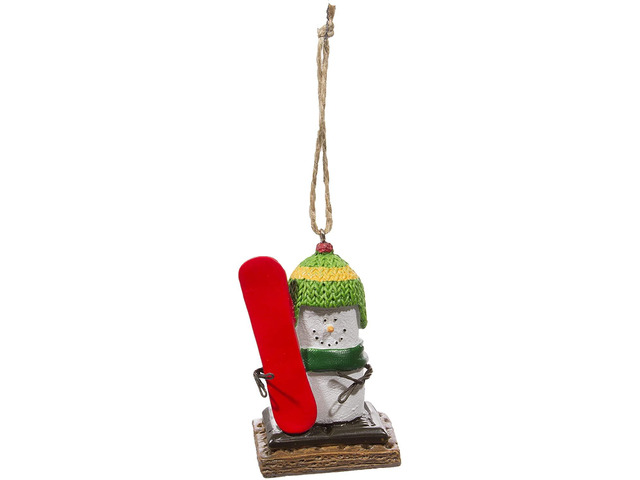 Midwest Gloves S'Mores Winter Sports Christmas/Everyday Ornament, Snowboarder