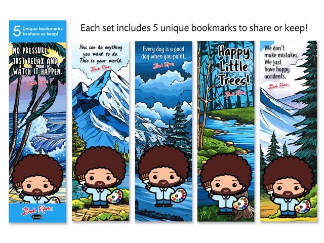 Re-Marks Bob Ross Set of 5 Different 2-Sided Bookmarks