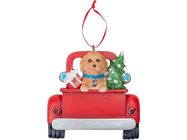Kurt Adler Beagle Dog in Back of Truck Hanging Ornament 5 in. High,