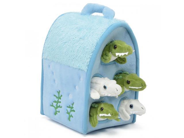 Unipak Plush Alligator House Carrying Case with Five Removable Alligators