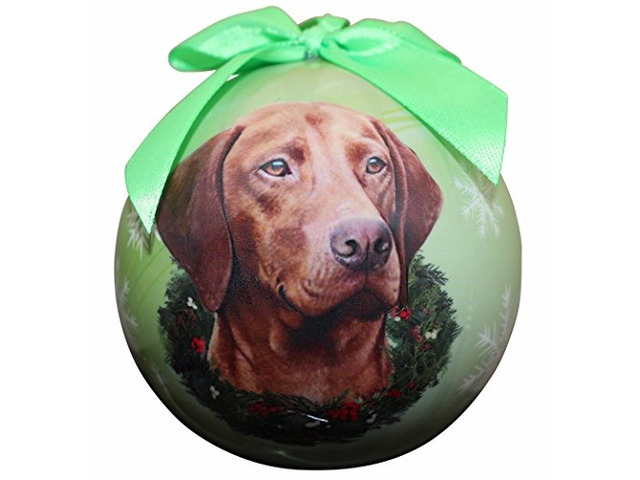 'Viszla Christmas Ornament' Shatter Proof Ball Easy To Personalize