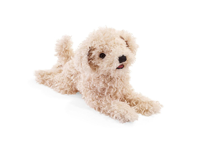Folkmanis White Poodle Puppy Hand Puppet, 20'