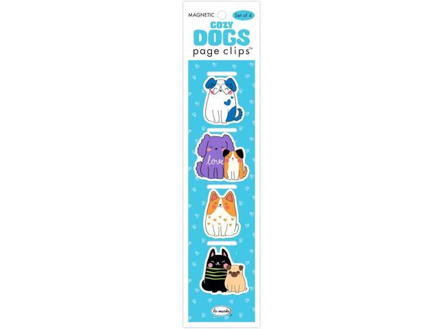 Re-marks Cozy Dogs with Hearts Magnetic Page Clips, Set of 4