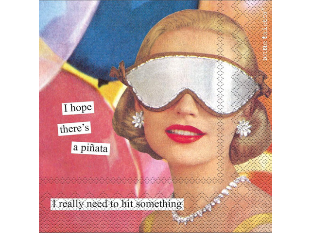 Boston International C024300 Anne Taintor Beverage Paper Napkins 5 x 5' Pinata