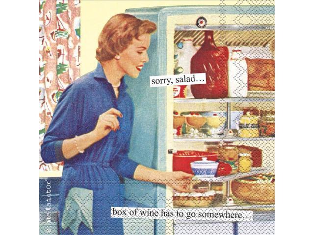 Boston International Anne Taintor Beverage Paper Napkins 5 X 5' Box Of Wine
