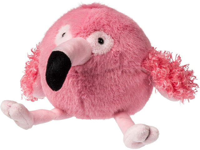 Mary Meyer Stuffed Animal Rolly Birds Small Plush Soft Toy, 5-Inch, Flamingo