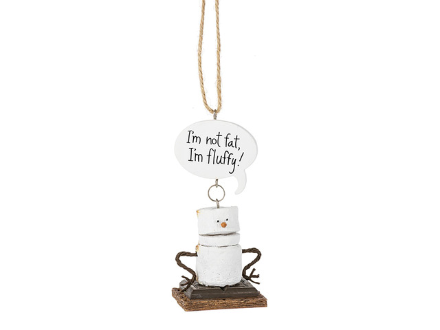 Midwest-CBK Toasted S'mores Ornament - I'm Not Fat, I'm Fluffy!