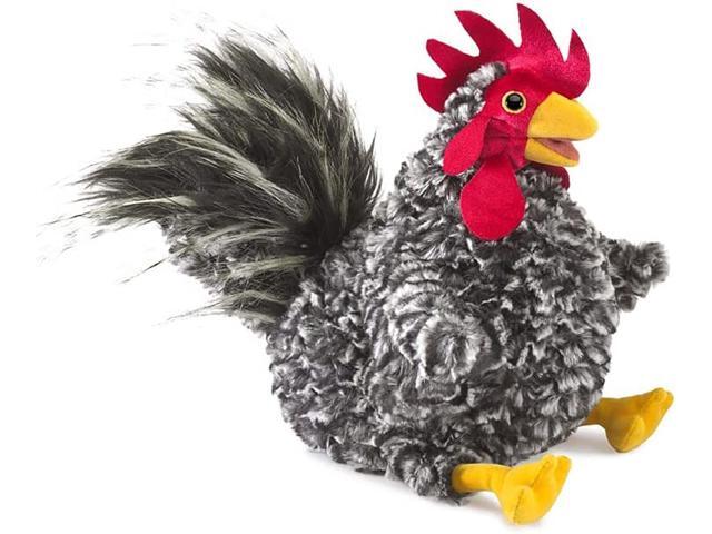 Folkmanis Barred Rock Rooster Hand Puppet, 12'
