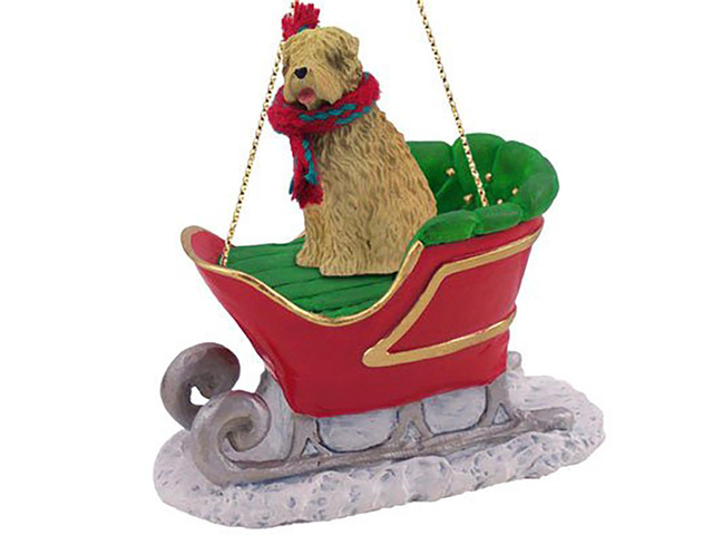 Soft Coated Wheaten Terrier Dog Sleigh Dog Holiday Ornament