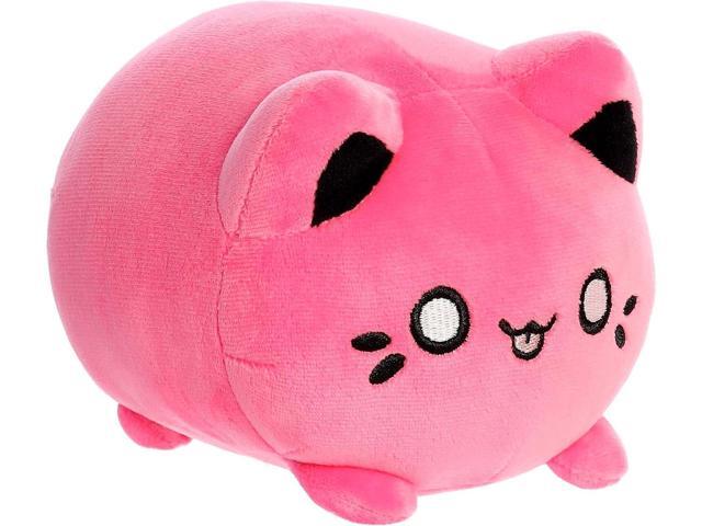 Aurora Enchanting Tasty Peach Vivid Pink Meowchi Stuffed Animal, 7 in