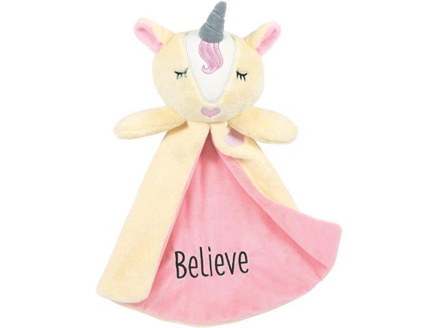 Enesco Izzy & Oliver Baby Believe Unicorn Tag-a-Long Stuffed Animal Blanket Toy