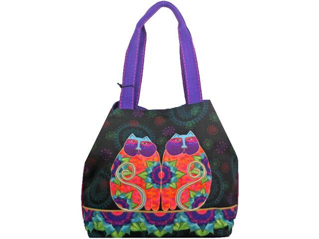 Laurel Burch Celestial Lotus Cats Large Gap Tote, 21L x 6W x15H