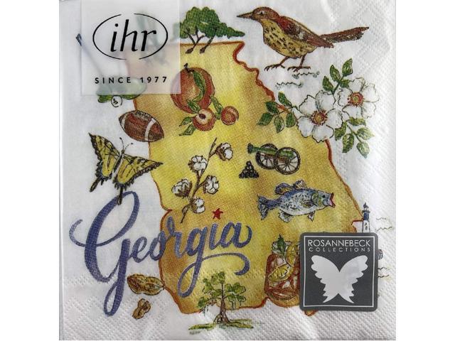 Boston International IHR Cocktail Beverage Paper Napkins 5 x 5 Georgia State