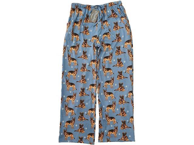 German Shepherd Unisex Lightweight Cotton Blend Pajama Bottoms- X-Large