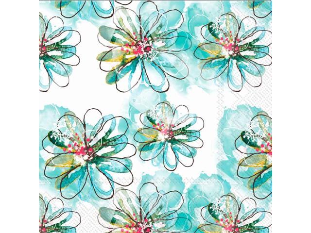 Boston International 6.5 x 6.5 in. Paper Lunch Napkin Breezy Daisy