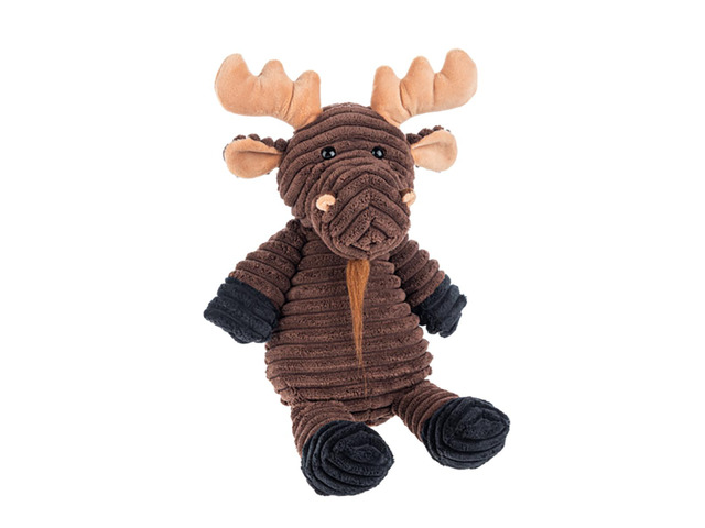 Ganz Ribbles Brown Moose Corduroy Plush Stuffed Animal Toy, 12'