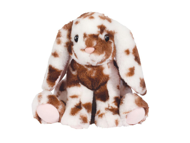 Douglas Toys Roxie Soft Brown Spotted Bunny Stuffed Animal Toy, 8' sitting