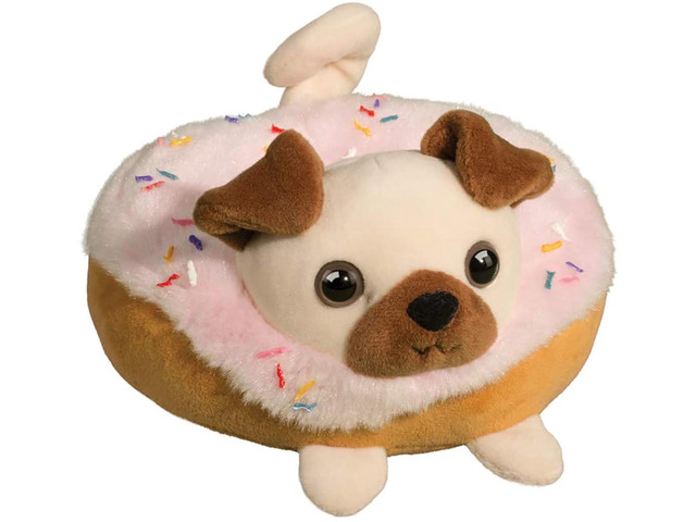 Douglas Pug Donut Macaroon Plush Stuffed Animal, 5'
