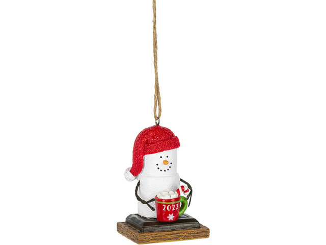 Ganz Dated 2022 S'mores Ornament, Polyresin, 1.88 Inch Width, 3 Inches Height