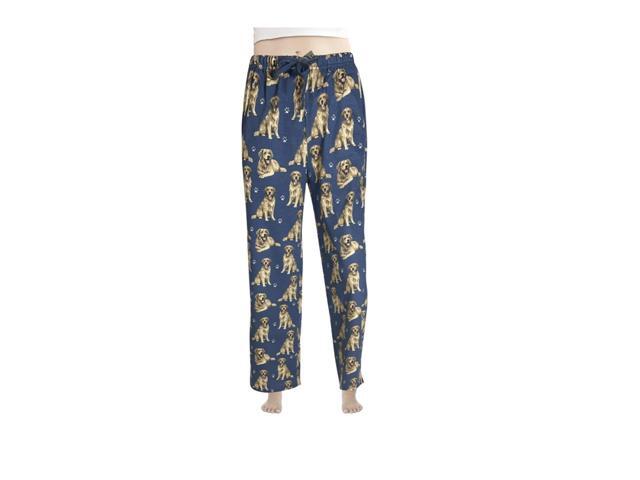 Golden Retriever Unisex Lightweight Cotton Blend Pajama Bottoms- X-Large